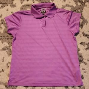 Adidas Boys Purple Polo Shirt Large